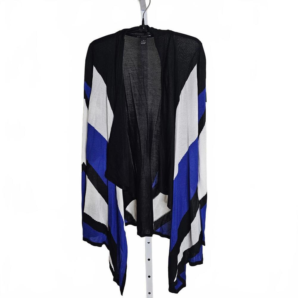 Women's Open Front Color Block Cardigan Sweater - image 1